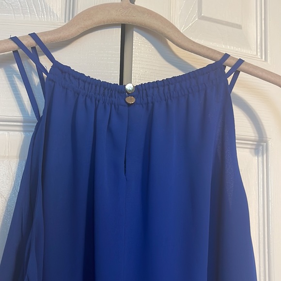 NWT Apt 9 sleeveless keyhole opening shirt in royal blue size XL - Picture 9 of 10